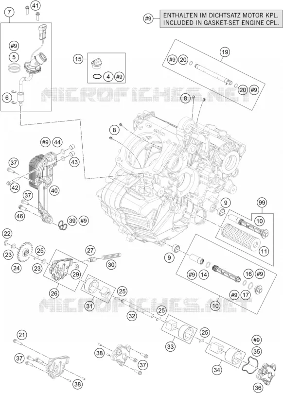 POMPE A HUILE KTM MOTO 1290 2020 SUPERDUKE  1290 SUPER DUKE GT BLACK