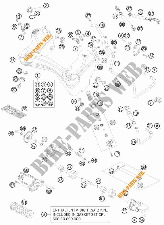 POMPE A HUILE pour KTM 990 SUPER DUKE R de 2008