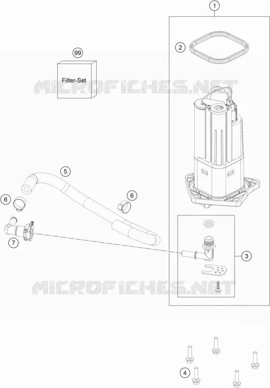 POMPE A ESSENCE KTM MOTO 790 2020 DUKE  790 DUKE BLACK