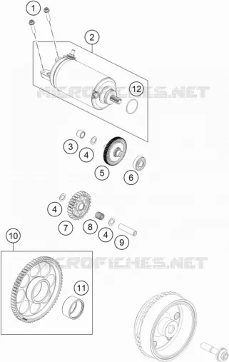 DEMARREUR ELECTRIQUE KTM MOTO 790 2019 DUKE  790 DUKE ORANGE