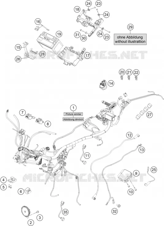 FAISCEAU ELECTRIQUE KTM MOTO 390 2020 DUKE  390 DUKE ORANGE - B.D.
