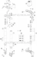 FOURCHE / T DE FOURCHE pour KTM 390 DUKE WHITE - B.D. de 2020