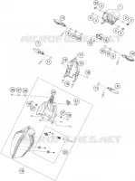 PHARE / FEU ARRIERE pour KTM 390 DUKE WHITE - B.D. de 2020