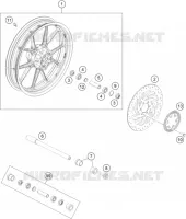 ROUE AVANT pour KTM 390 DUKE WHITE - B.D. de 2020