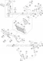 CIRCUIT DE REFROIDISSEMENT pour KTM 390 DUKE WHITE - CKD de 2020