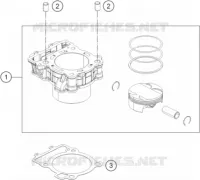 CYLINDRE pour KTM 390 DUKE WHITE - CKD de 2020