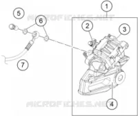 ETRIER DE FREIN AR pour KTM 390 DUKE WHITE - CKD de 2020