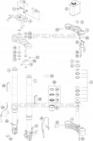 FOURCHE / T DE FOURCHE pour KTM 390 DUKE WHITE - CKD de 2020