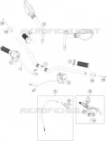 GUIDON / COMMANDES pour KTM 390 DUKE WHITE - CKD de 2020