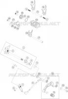 MECANISME DE SELECTION DE VITESSES pour KTM 390 DUKE WHITE - CKD de 2020