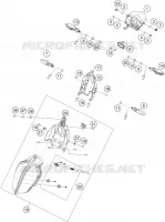PHARE / FEU ARRIERE pour KTM 390 DUKE WHITE - CKD de 2020