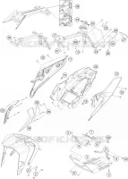 PLASTIQUES pour KTM 390 DUKE WHITE - CKD de 2020