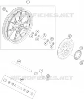 ROUE AVANT pour KTM 390 DUKE WHITE - CKD de 2020