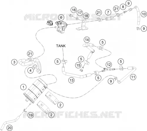 EVAPORATIVE CANISTER KTM MOTO 390 2020 DUKE  390 DUKE ORANGE - B.D.