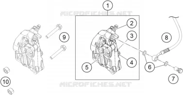 ETRIER DE FREIN AVANT KTM MOTO 390 2019 DUKE  390 DUKE ORANGE - B.D.