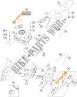 RESERVOIR / SELLE pour KTM 250 DUKE WHITE NO ABS de 2020