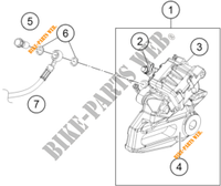 ETRIER DE FREIN AR pour KTM 250 DUKE ORANGE de 2020