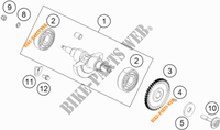 ARBRE D'EQUILIBRAGE pour KTM 250 DUKE WHITE - B.D. de 2020