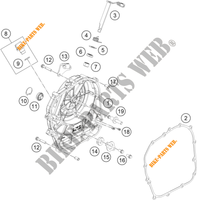 CARTER EMBRAYAGE pour KTM 250 DUKE ORANGE - B.D. de 2020