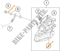 ETRIER DE FREIN AR pour KTM 250 DUKE ORANGE - B.D. de 2020