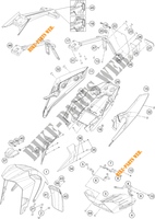 PLASTIQUES pour KTM 250 DUKE ORANGE - B.D. de 2020