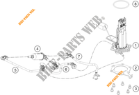 POMPE A ESSENCE pour KTM 250 DUKE ORANGE - B.D. de 2020