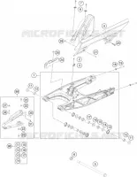 BRAS OSCILLANT  pour KTM 250 DUKE ORANGE CKD de 2019