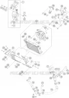 CIRCUIT DE REFROIDISSEMENT pour KTM 250 DUKE ORANGE CKD de 2019