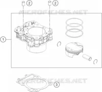 CYLINDRE pour KTM 250 DUKE ORANGE CKD de 2019