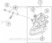 ETRIER DE FREIN AR pour KTM 250 DUKE ORANGE CKD de 2019