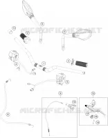 GUIDON / COMMANDES pour KTM 250 DUKE ORANGE CKD de 2019