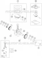 VILEBREQUIN / PISTON pour KTM 250 DUKE ORANGE CKD de 2019