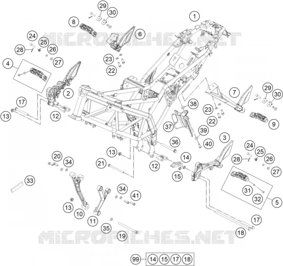 CADRE KTM MOTO 200 2019 DUKE  200 DUKE WHITE NON ABS - CKD