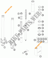 FOURCHE (PIECES) pour KTM 990 SUPER DUKE ORANGE de 2010