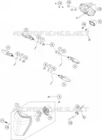 PHARE / FEU ARRIERE pour KTM 690 ENDURO R de 2020