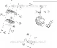 BOITIER PAPILLON INJECTION pour KTM 390 ADVENTURE WHITE - B.D. de 2020
