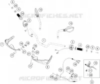 GUIDON / COMMANDES pour KTM 390 ADVENTURE WHITE - B.D. de 2020