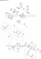MECANISME DE SELECTION DE VITESSES pour KTM 390 ADVENTURE WHITE - B.D. de 2020