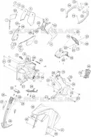 PLASTIQUES pour KTM 390 ADVENTURE WHITE - B.D. de 2020