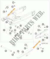 BRAS OSCILLANT  pour KTM 990 SUPER DUKE ORANGE de 2010