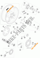 ROUE ARRIERE pour KTM 990 SUPER DUKE ORANGE de 2010