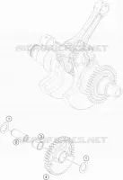 ARBRE D'EQUILIBRAGE pour KTM 1290 S ADVENTURE S ORANGE de 2020