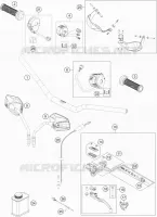 GUIDON / COMMANDES pour KTM 1290 S ADVENTURE S ORANGE de 2020