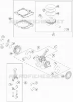 VILEBREQUIN / PISTON pour KTM 1290 S ADVENTURE S ORANGE de 2020