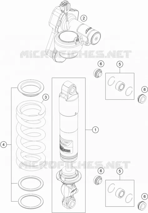 AMORTISSEUR (PIECES) KTM MOTO 1290 2020 SUPER ADVENTURE  1290 SUPER ADVENTURE S ORANGE