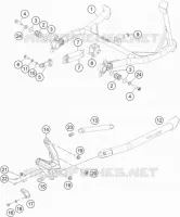 BEQUILLE LATERALE / CENTRALE pour KTM 1290 S ADVENTURE S SILVER de 2019