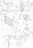 CIRCUIT DE REFROIDISSEMENT pour KTM 1290 S ADVENTURE S SILVER de 2019
