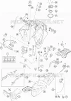 RESERVOIR / SELLE pour KTM 1290 S ADVENTURE S SILVER de 2019