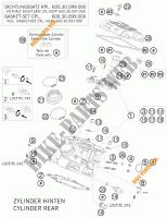 CULASSE ARRIERE pour KTM 990 SUPER DUKE WHITE de 2009