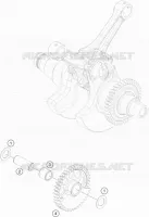 ARBRE D'EQUILIBRAGE pour KTM 1290 SUPER ADVENTURE S ORANGE de 2019